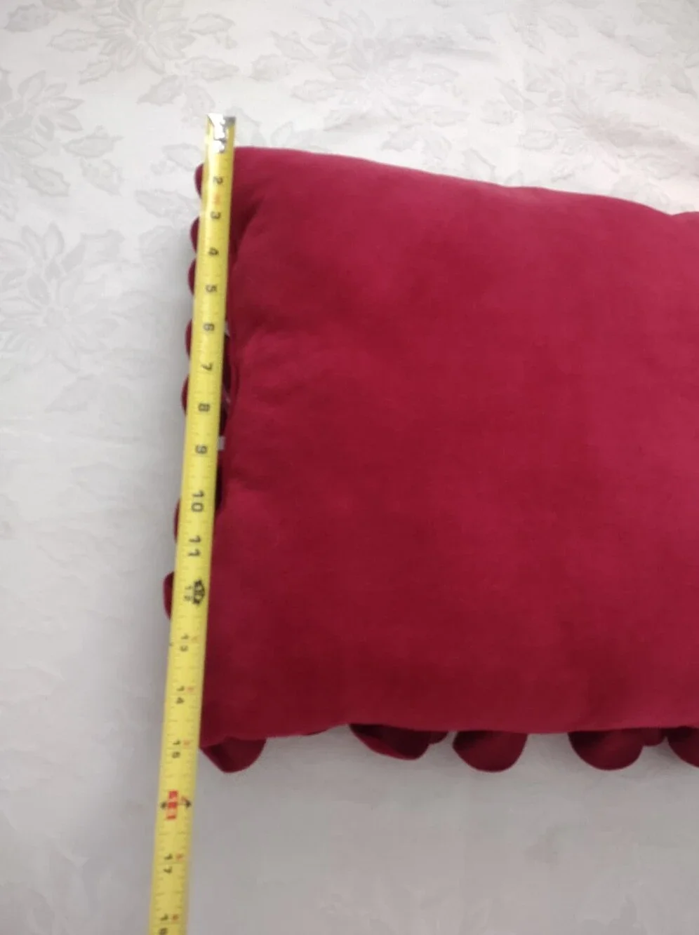 Flower 3D Petals Red Cherry Decorative Pillow